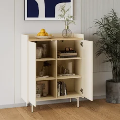 Kommode Velina Creme 80 x 103 cm mit 6 Fächern Vicco