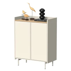 Kommode Velina Creme 80 x 103 cm mit 6 Fächern Vicco