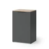 Kommode Wido Anthrazit 50 x 80 cm mit Regal Vicco