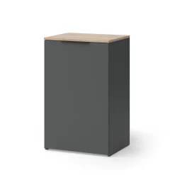 Kommode Wido Anthrazit 50 x 80 cm mit Regal Vicco