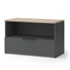 Kommode Wido Anthrazit/Sonoma 80 x 50 cm mit 1 geschlossenem Fach Vicco