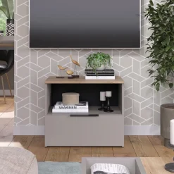 Kommode Wido Greige 60 x 50 cm mit klappe Vicco