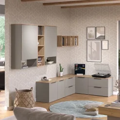 Kommode Wido Greige 60 x 50 cm mit 2 Schubladen Vicco