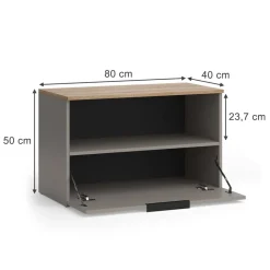Kommode Wido Greige 80 x 50 cm mit 1 geschlossenem Fach Vicco