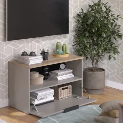 Kommode Wido Greige 80 x 50 cm mit 1 geschlossenem Fach Vicco