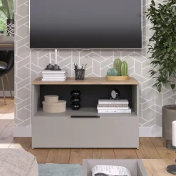 Kommode Wido Greige 80 x 50 cm mit 1 geschlossenem Fach Vicco