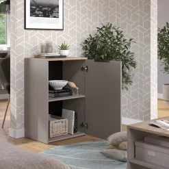 Kommode Wido Greige 50 x 80 cm mit Regal Vicco