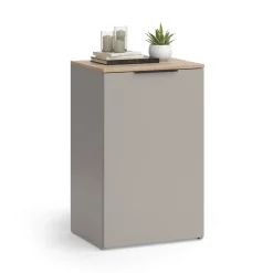 Kommode Wido Greige 50 x 80 cm mit Regal Vicco