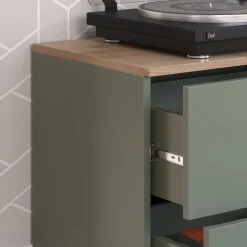 Kommode Wido Grün 60 x 50 cm mit 2 Schubladen Vicco