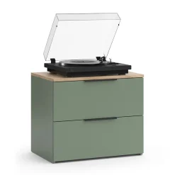 Kommode Wido Grün 60 x 50 cm mit 2 Schubladen Vicco