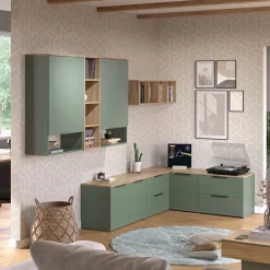 Kommode Wido Grün 60 x 50 cm mit 2 Schubladen Vicco