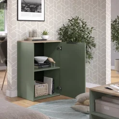 Kommode Wido Grün 50 x 80 cm mit Regal Vicco