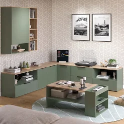 Kommode Wido Grün 80 x 50 cm mit 1 geschlossenem Fach Vicco