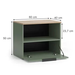 Kommode Wido Grün 60 x 50 cm mit klappe Vicco