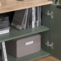 Kommode Wido Grün 80 x 50 cm mit 2 Türen Vicco