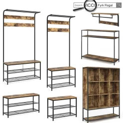 Konsolentisch Fyrk Antikholz 100 x 80 cm mit Schubladen Vicco