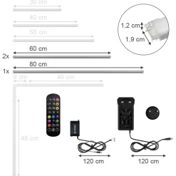 LED-Leiste Weiß 200 cm Vicco