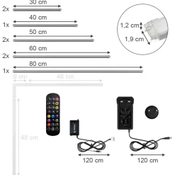 LED-Leiste Weiß 400 cm Vicco
