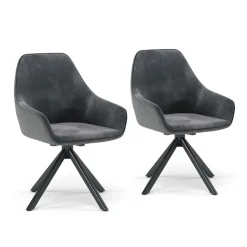 Loungesessel Eleganza Anthrazit 2er Set Vicco