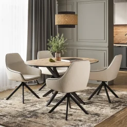 Loungesessel Eleganza Beige 2er Set Vicco