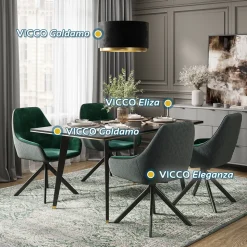 Loungesessel Eleganza Dunkelgrün 60 x 89 cm Vicco