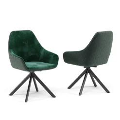 Loungesessel Eleganza Dunkelgrün 2er Set Vicco