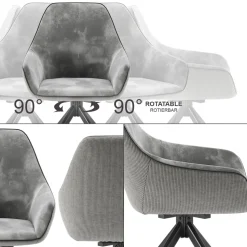 Loungesessel Eleganza Hellgrau 60 x 89 cm Vicco