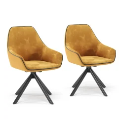 Loungesessel Eleganza Senfgelb 2er Set Vicco