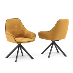 Loungesessel Eleganza Senfgelb 2er Set Vicco