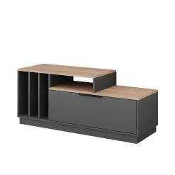 Lowboard Betti Anthrazit/Sonoma 120 x 49.9 cm mit 1 Tür Vicco