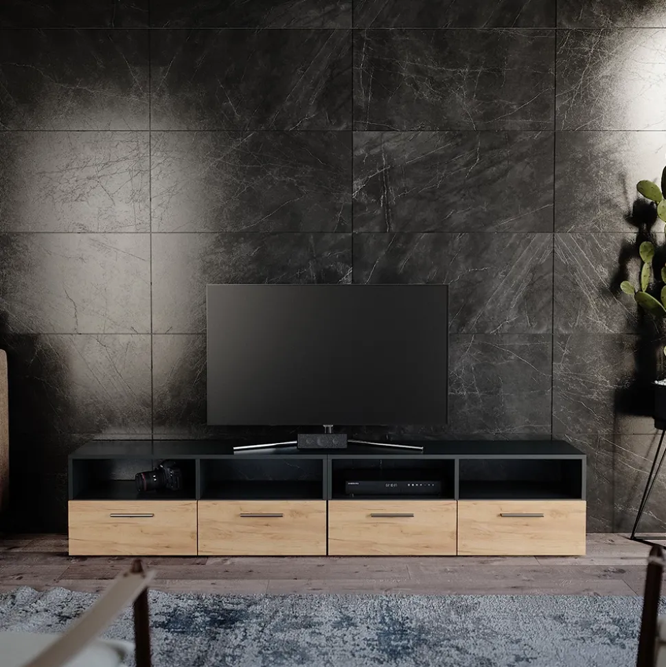 Lowboard Diego Anthrazit 190 x 38 cm Vicco