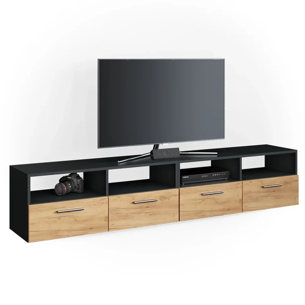 Lowboard Diego Anthrazit 190 x 38 cm Vicco