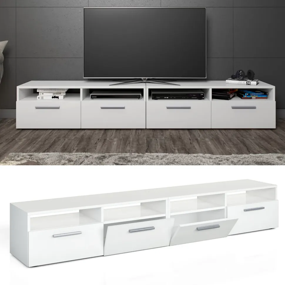 Lowboard Diego Weiß 190 x 38 cm Vicco