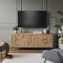 Lowboard Eliza Viking Oak 150 x 60 cm mit 3 Schubladen, 2 Türen Vicco