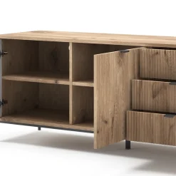 Lowboard Eliza Viking Oak 150 x 60 cm mit 3 Schubladen, 2 Türen Vicco