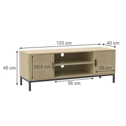 Lowboard Lennox Eiche 120 x 45 cm Vicco