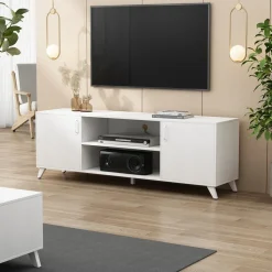 Lowboard Maceio Weiß 160 x 54.5 cm mit 2 Türen Vicco