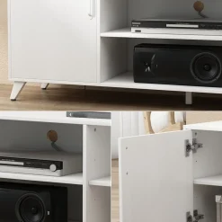 Lowboard Maceio Weiß 160 x 54.5 cm mit 2 Türen Vicco