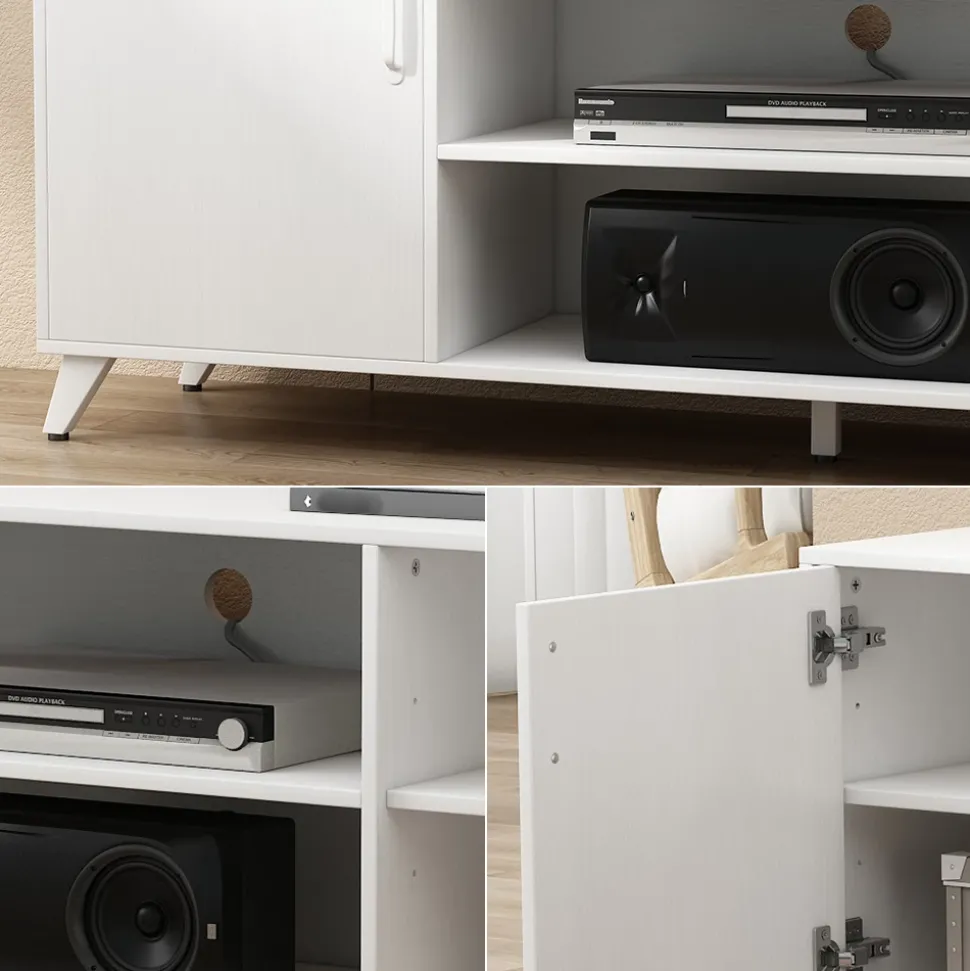 Lowboard Maceio Weiß 160 x 54.5 cm mit 2 Türen Vicco