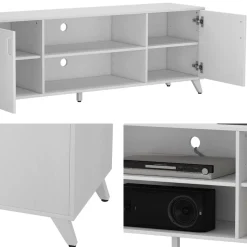 Lowboard Maceio Weiß 160 x 54.5 cm mit 2 Türen Vicco