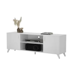Lowboard Maceio Weiß 160 x 54.5 cm mit 2 Türen Vicco