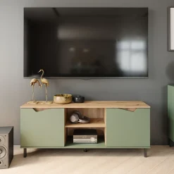 Lowboard Marelle Grün/Artisan 150 x 60 cm mit 2 Türen Vicco