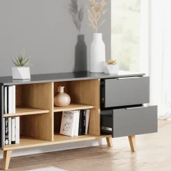 Lowboard Nautica Anthrazit 134 x 61 cm Vicco