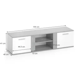 Lowboard Novelli Beton 155 x 41 cm Vicco