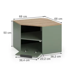 Lowboard Wido Grün 68 x 50 cm Vicco