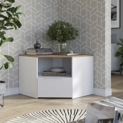 Lowboard Wido Weiß/Sonoma 68 x 50 cm Vicco