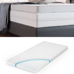 Matratzenschoner Weiß 200 x 90 cm Pur 340 Topper Vitalispa
