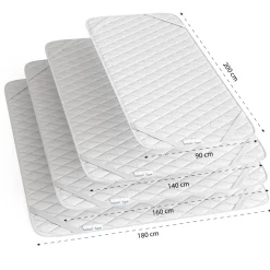 Matratzenschoner Weiß 180 x 200 cm Versteppung Vitalispa