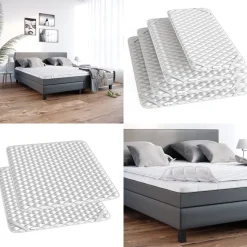 Matratzenschoner Weiß 180 x 200 cm Waschbar bis 60°C trocknergeeignet Vitalispa