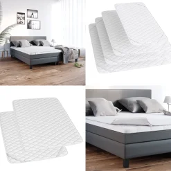 Matratzenschoner Weiß 140 x 200 cm Versteppung Vitalispa